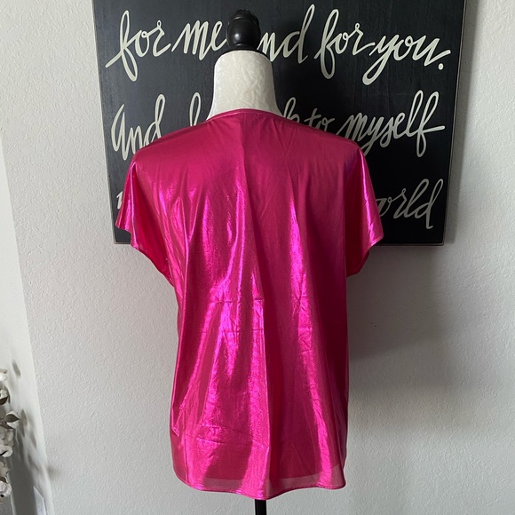 Jodifl Hot Pink Metallic Top NWT - Picture 3 of 7